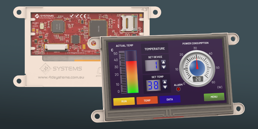 4D Systems gen4-uLCD-43-HR High-Resolution Series – crisp and colorful